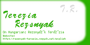 terezia rezsnyak business card